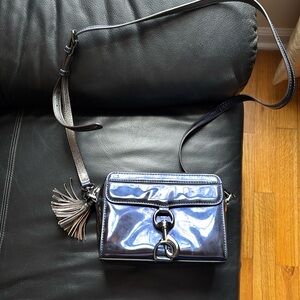 Rebecca Minkoff navy patent crossbody bag
